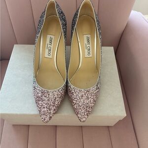 Jimmy Choo Pink Heels Sparkling Elegance